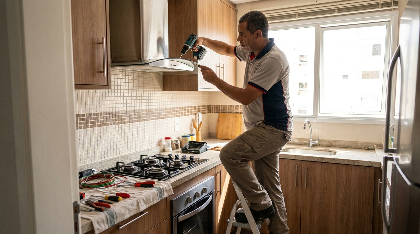 Instalacao de coifa e exaustor profissional em Belém‑PA