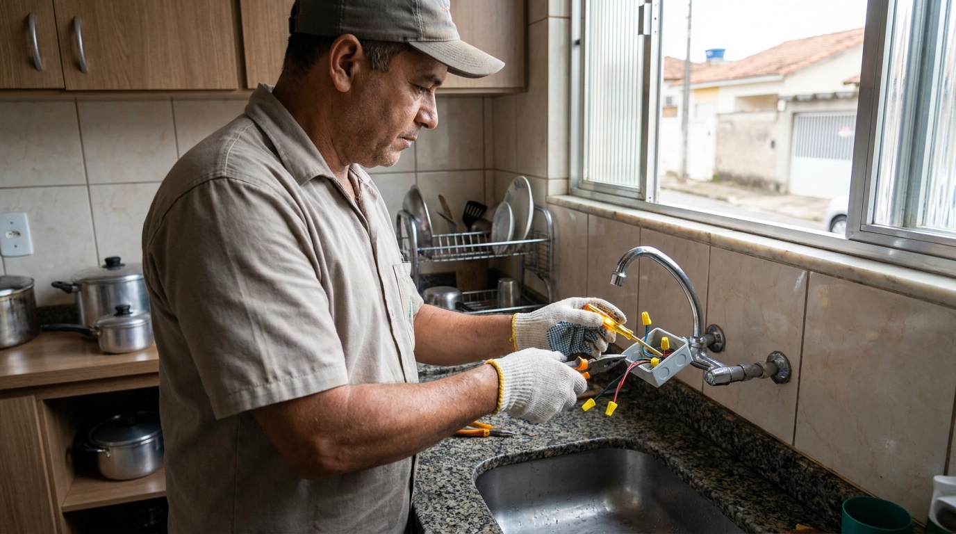 Instalacao de torneira eletrica profissional em Cabo Frio‑RJ
