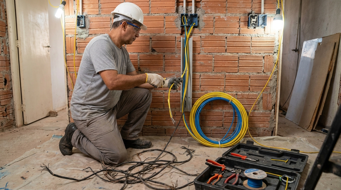 Troca de fiacao eletrica residencial em Cabo Frio‑RJ